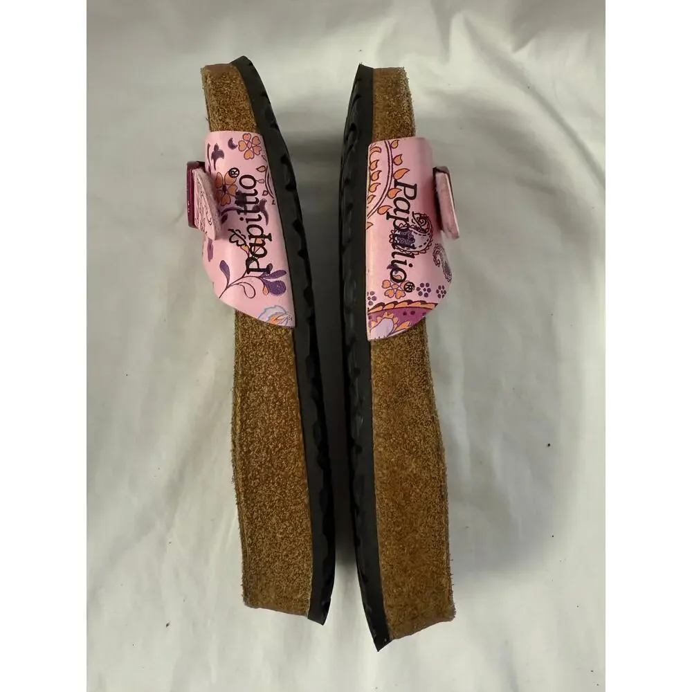 Birkenstock Papillio Pink Paisley Slip On Sandals Sz 37/6 GS - Picture 2 of 5